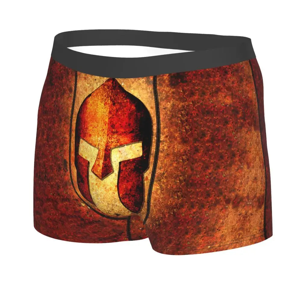 Male Novelty Sparta Spirit Spartan Helmet Underwear Boxer Briefs Breathable Shorts Panties Underpants