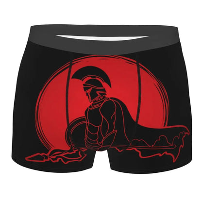 Male Novelty Sparta Spirit Spartan Helmet Underwear Boxer Briefs Breathable Shorts Panties Underpants