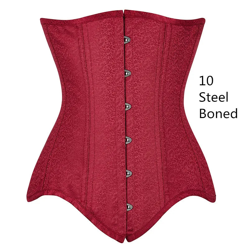 Women Sexy Corsets Bustiers Top Gothic Slimming Corset Long Torso Steel Bones Underbust Curve Shaper Body Shapewear Plus Size