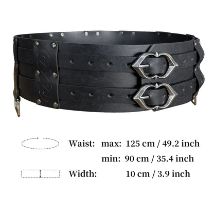 Medieval Corset Wide Belt Women Men Viking Knight Warrior Waistband Steampunk Medieval Pirate Larp Cosplay Costume Props