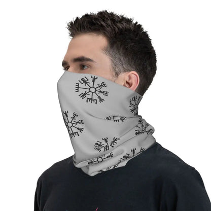 Vegvisir Viking Bandana Neck Cover Printed Wrap Scarf Warm FaceMask Cycling Unisex Adult Washable