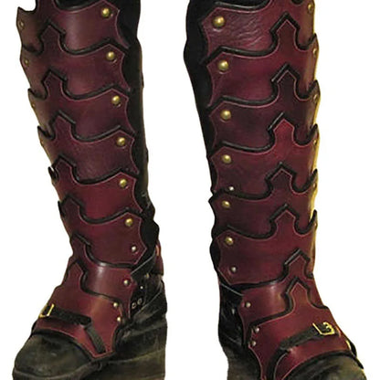 Hot Century Viking Leather Gait Knight Leg Protector Armor Multi Color Steampunk Men's and Women's Shoe Boots Role Playing Cloth