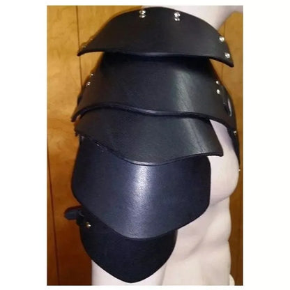 Medieval Viking Single Shoulder Armor Gladiator Samurai Knight Pauldrons Gothic Steampunk PU Leather Spaulder For Cosplay Prop