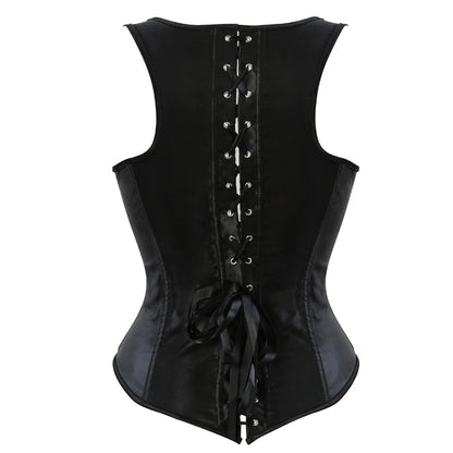 Off Shoulder Buckle Shirt Corset Woman Gothic Vest Corset Mujer Lingerie Corgested Bustiers Top Black Straps Locking Underwear