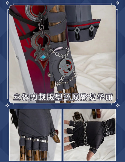 Game GenshinImpact Wriothesley Cosplay Costume Fontaine Wriothesley Wig Shoes Steampunk Clothes Anime Punk Uniform Suit Outfit