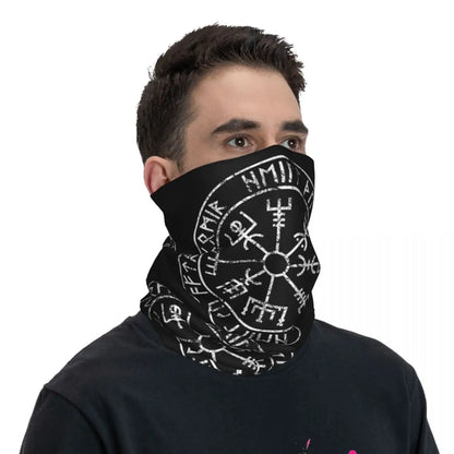 Vegvisir Viking Bandana Neck Cover Printed Wrap Scarf Warm FaceMask Cycling Unisex Adult Washable