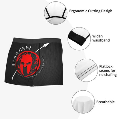 Male Novelty Sparta Spirit Spartan Helmet Underwear Boxer Briefs Breathable Shorts Panties Underpants