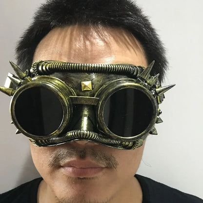 Steampunk Goggles Glasses Punk Gothic Welding Retro Cyber Vintage Cosplay Party Mask Adult Halloween Ball Costume Props