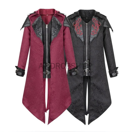 Men Renaissance Jacket Outfit Medieval Cosplay Nobleman Tuexdo Tailcoat Victorian Frock Coat Steampunk Halloween Costume Cosplay