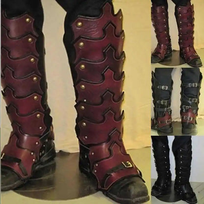 Hot Century Viking Leather Gait Knight Leg Protector Armor Multi Color Steampunk Men's and Women's Shoe Boots Role Playing Cloth