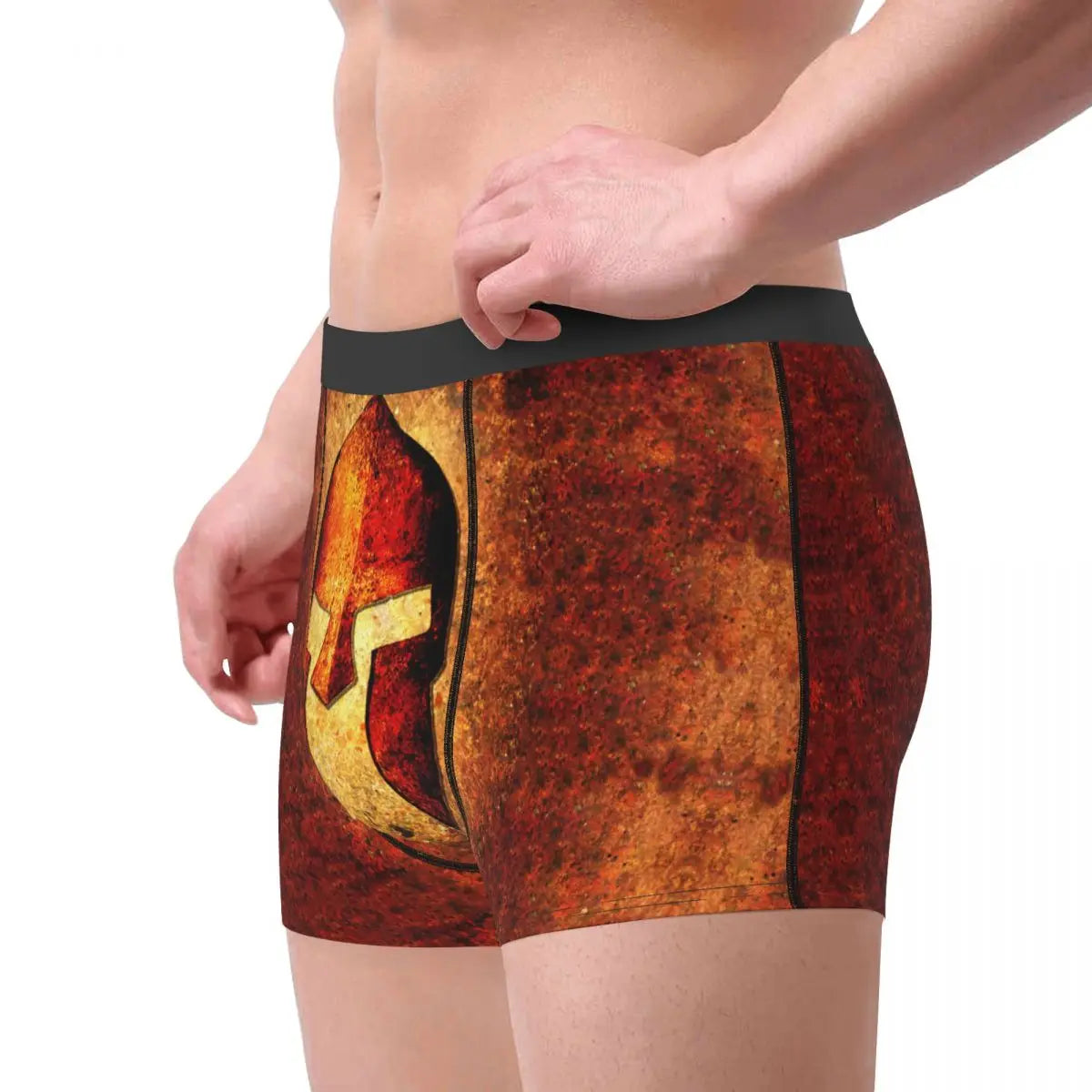 Male Novelty Sparta Spirit Spartan Helmet Underwear Boxer Briefs Breathable Shorts Panties Underpants