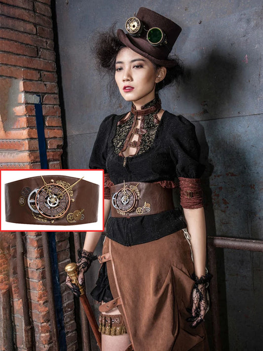 Steampunk Leather Belt Corsets for Women Vintage Viking Pirate Gothic Medieval Bustier Waist Girdle Halloween Costumes Cosplay