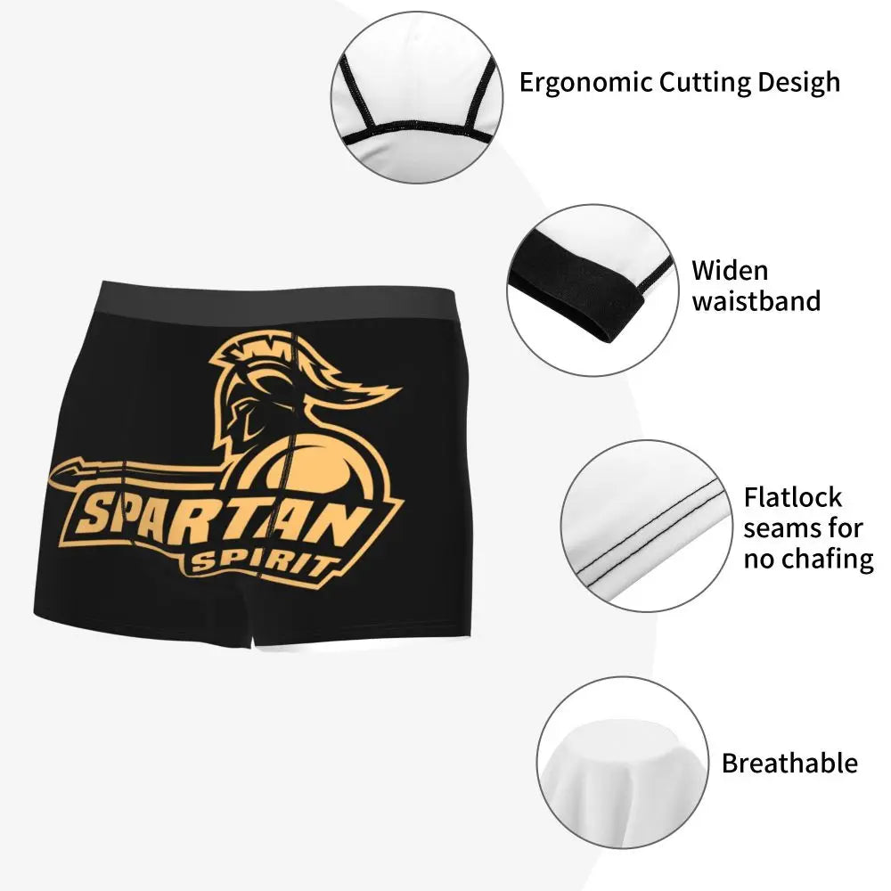 Male Novelty Sparta Spirit Spartan Helmet Underwear Boxer Briefs Breathable Shorts Panties Underpants