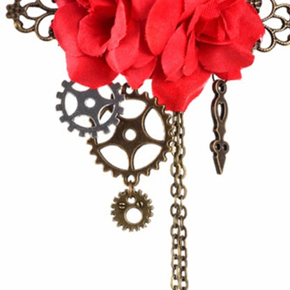 Steampunk Brooch Pin Steampunk Hair Clip Goth Flower Brooch Pin Goth Hair Clip Women Goth Barrettes Diy Bridal Headdress