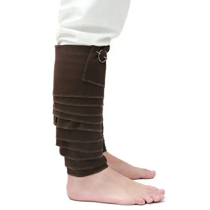 WENAM Medieval 138" Leg Wraps for Men with Viking Brooch Pins Pirate Cosplay Costume  Historical Calf Bandage Leg Wrap Winingas