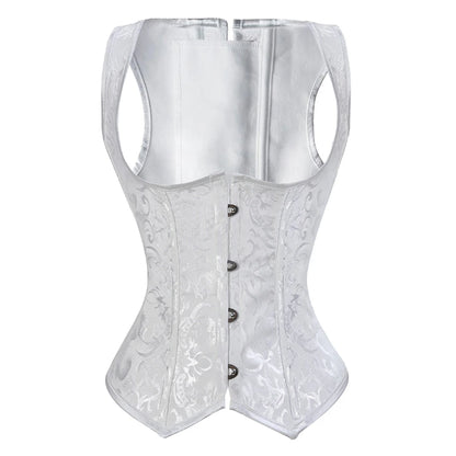 Off Shoulder Buckle Shirt Corset Woman Gothic Vest Corset Mujer Lingerie Corgested Bustiers Top Black Straps Locking Underwear