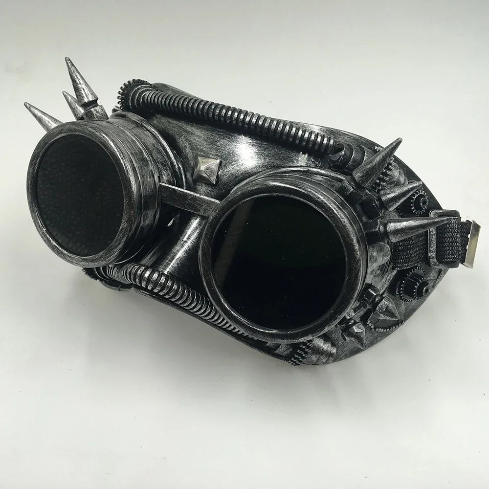 Steampunk Goggles Glasses Punk Gothic Welding Retro Cyber Vintage Cosplay Party Mask Adult Halloween Ball Costume Props