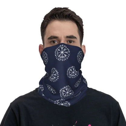 Vegvisir Viking Bandana Neck Cover Printed Wrap Scarf Warm FaceMask Cycling Unisex Adult Washable