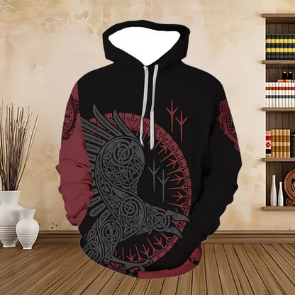 2024 Fashion Hoodies Mens Tattoo Art Print Classic Retro Pullover Hoodies Sweatshirts Tops Jacket Cosplay Casual 3D Sweatshirt