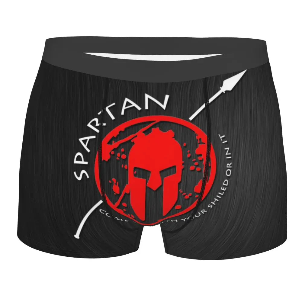 Male Novelty Sparta Spirit Spartan Helmet Underwear Boxer Briefs Breathable Shorts Panties Underpants