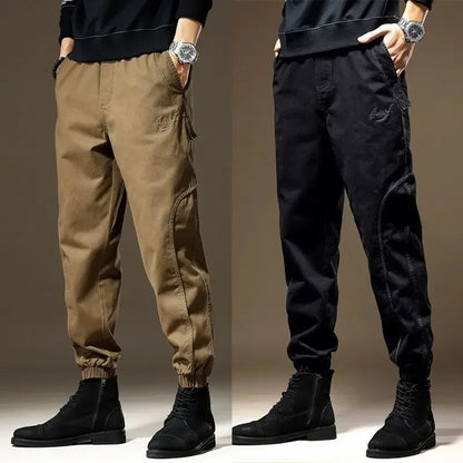 Trousers Man Baggy Cargo Pants for Men High Quality Y2k Vintage Regular Fit Korean Style Cheap Long Loose Harajuku Techwear Emo