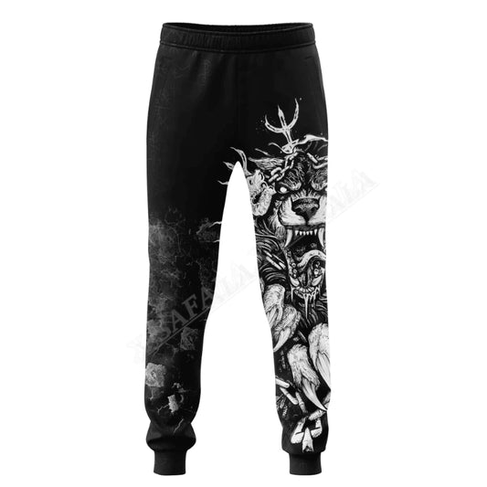 3d Print Long Men's Sweatpants Viking Tattoo Vintage Loose Camo Pants For Man Y2k Casual Joggers Streetwear Sports Gym Trousers