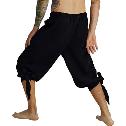 Men Medieval Renaissance Viking Pirate Pants Cosplay Costume Loose Pants Horseman Peasant Castaways Costume Bloomers Trousers