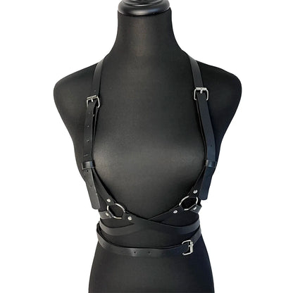 Bdsm Body Harness Leather Lingerie Fetish Clothing Underwear for Women Chest Harness Erotic Rave Bra Sword Belts Gothic Clothes