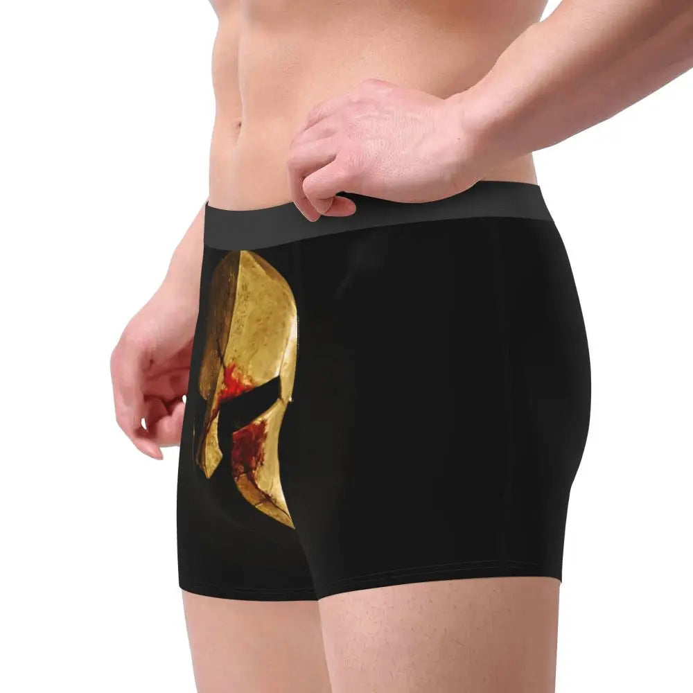 Male Novelty Sparta Spirit Spartan Helmet Underwear Boxer Briefs Breathable Shorts Panties Underpants