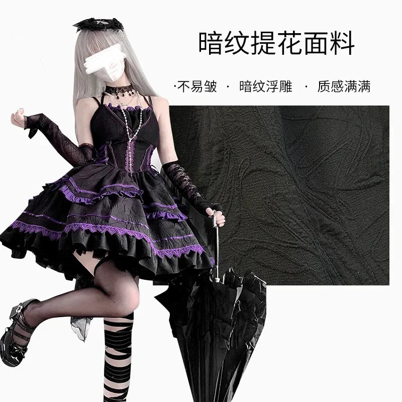 Original Lolita Dark Goth doll Elegant Lolita dress by the banks of the Seine