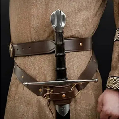 Medieval Sword Holder Belt Men Steampunk Buckle Strap Pirate Viking Knight Cosplay Costume Accessories