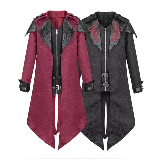 Men Renaissance Jacket Outfit Medieval Cosplay Nobleman Tuexdo Tailcoat Victorian Frock Coat Steampunk Halloween Costume Cosplay