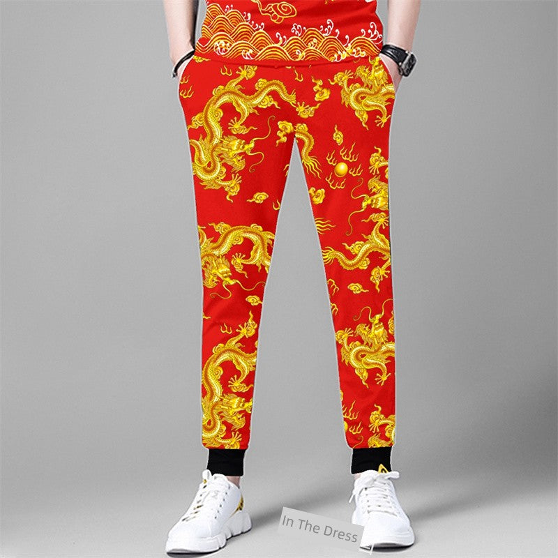 Internet Celebrity Chinese Style Social People Fried Street Casual Pants