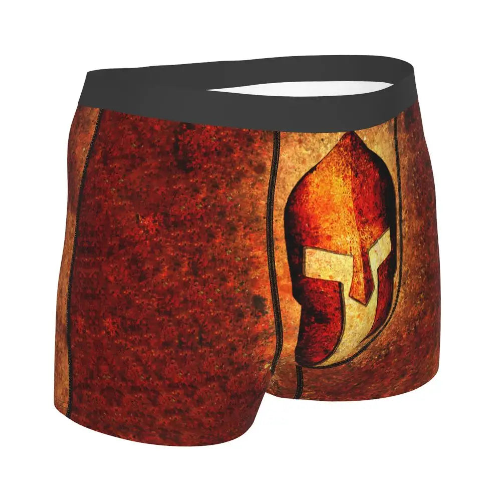 Male Novelty Sparta Spirit Spartan Helmet Underwear Boxer Briefs Breathable Shorts Panties Underpants