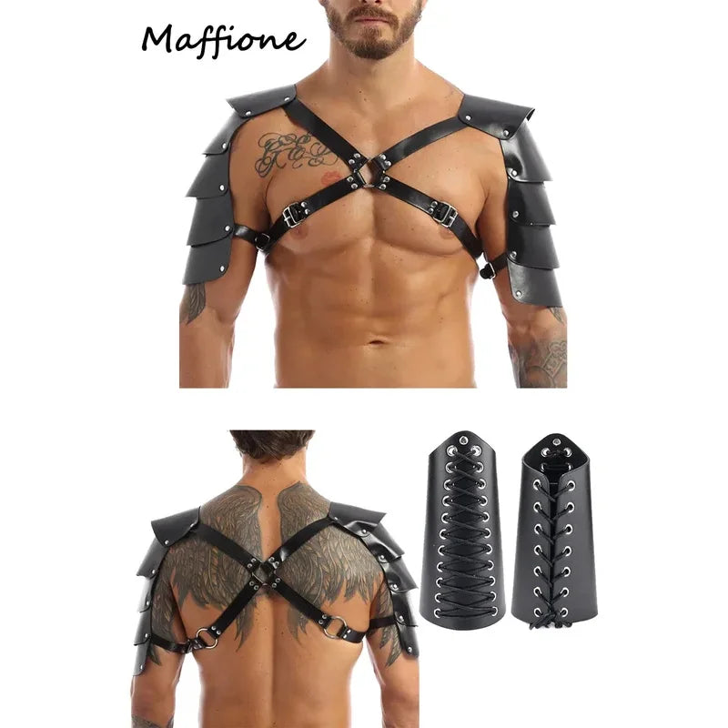 Knight Cosplay Medieval Men Corset Belt Renaissance Viking Male Suits Props Fantasia Armor Adult Wide Belt Costume Accessories