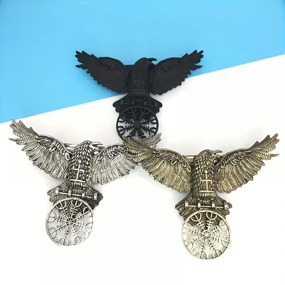 New Exquisite Fashion Retro Gothic Black Viking Amulet Crow Pendant Keychain For Men And Women Jewelry Accessories Wholesale