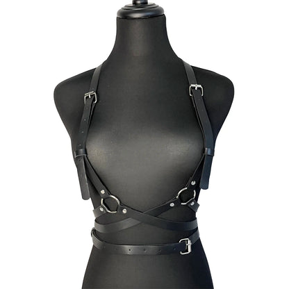 Bdsm Body Harness Leather Lingerie Fetish Clothing Underwear for Women Chest Harness Erotic Rave Bra Sword Belts Gothic Clothes