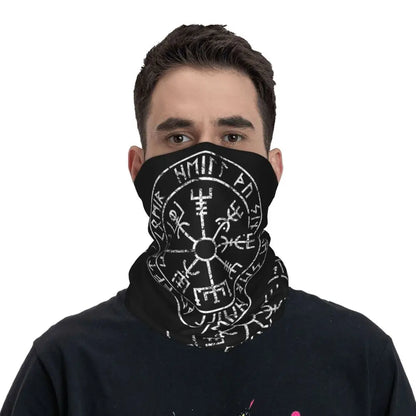 Vegvisir Viking Bandana Neck Cover Printed Wrap Scarf Warm FaceMask Cycling Unisex Adult Washable