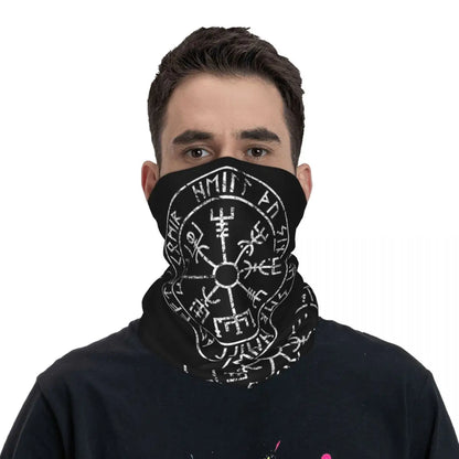 Vegvisir Viking Bandana Neck Cover Printed Wrap Scarf Warm FaceMask Cycling Unisex Adult Washable