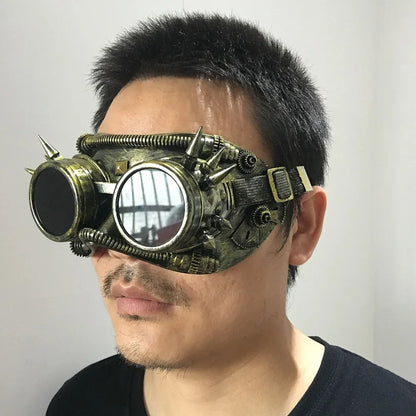 Steampunk Goggles Glasses Punk Gothic Welding Retro Cyber Vintage Cosplay Party Mask Adult Halloween Ball Costume Props