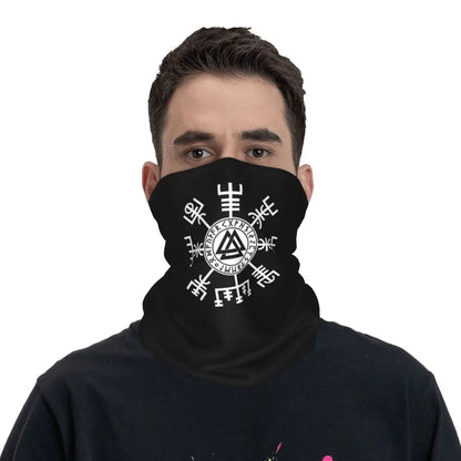 Vegvisir Viking Bandana Neck Cover Printed Wrap Scarf Warm FaceMask Cycling Unisex Adult Washable