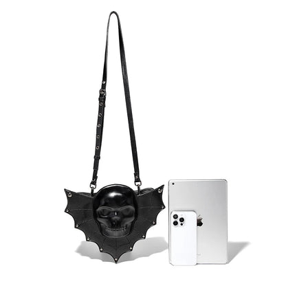 Gothic Shoulder Bag Crossbody Woman PU Leather Messenger Halloween Steampunk Vintage Skull Pirate Side Phone Bag Man Male Wallet