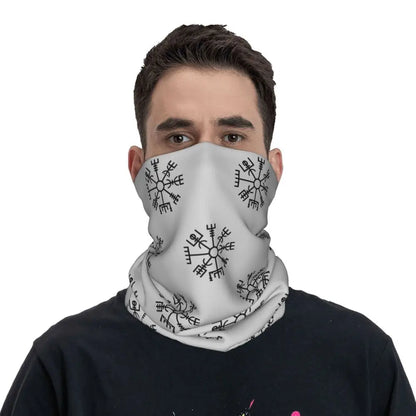 Vegvisir Viking Bandana Neck Cover Printed Wrap Scarf Warm FaceMask Cycling Unisex Adult Washable