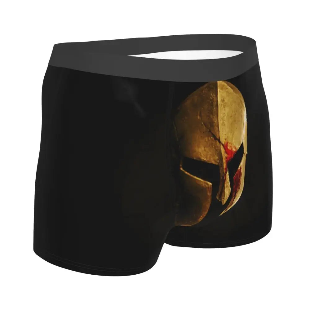 Male Novelty Sparta Spirit Spartan Helmet Underwear Boxer Briefs Breathable Shorts Panties Underpants