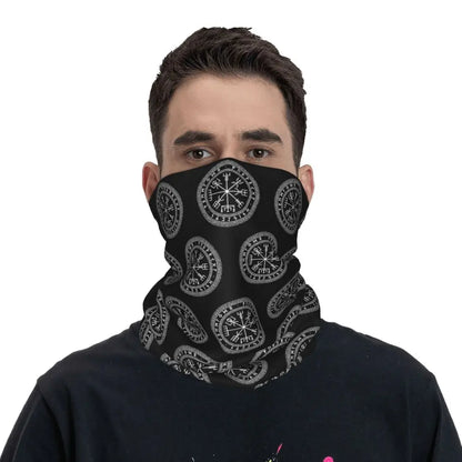 Vegvisir Viking Bandana Neck Cover Printed Wrap Scarf Warm FaceMask Cycling Unisex Adult Washable