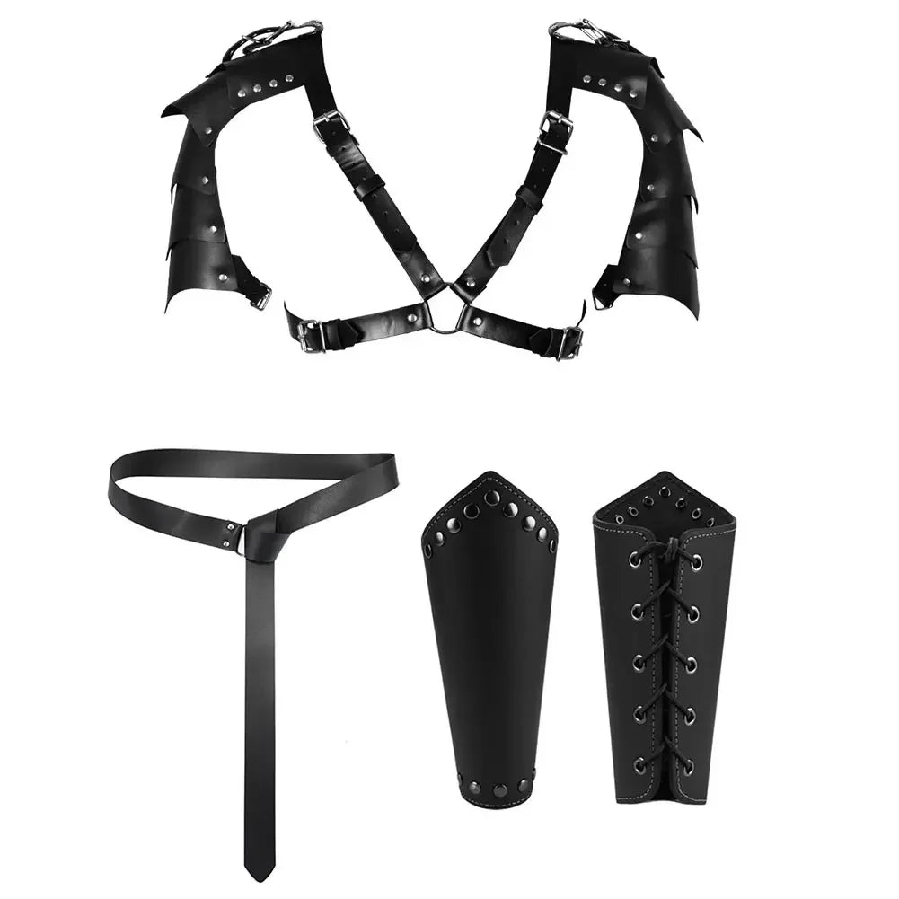 Knight Cosplay Medieval Men Corset Belt Renaissance Viking Male Suits Props Fantasia Armor Adult Wide Belt Costume Accessories