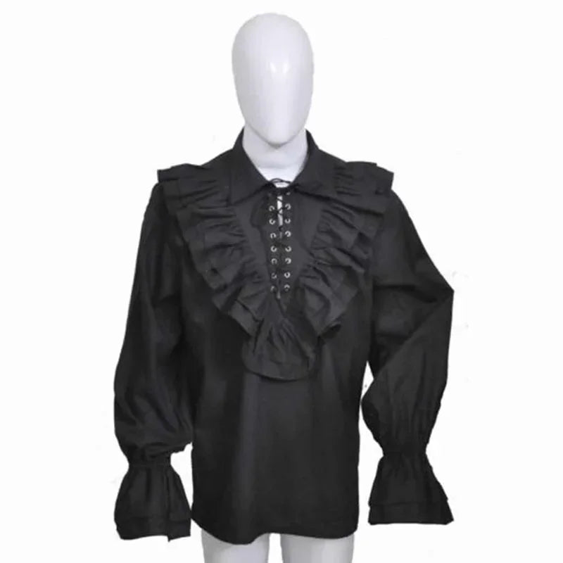 Steampunk Jacket Coat Victorian Ghost Gothic Halloween Vampire Costume Men Blazer Suits Stand Collar Trench For Adult Vest Shirt