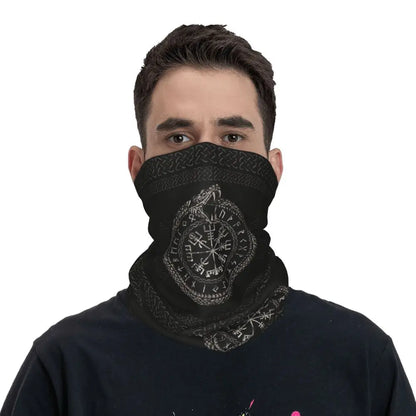 Vegvisir Viking Bandana Neck Cover Printed Wrap Scarf Warm FaceMask Cycling Unisex Adult Washable