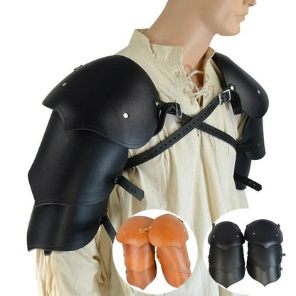 Leather Studded Shoulder Pads Men's Armor