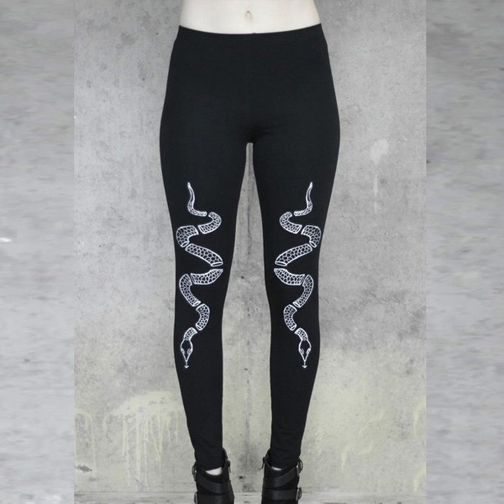 Punk style sports leggings